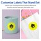 Avery Neon Yellow Paper Labels, 2.5" Diameter Round Scalloped